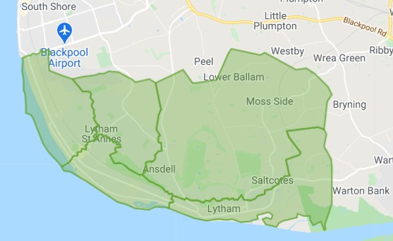 Map of Poulton-Le-Fylde